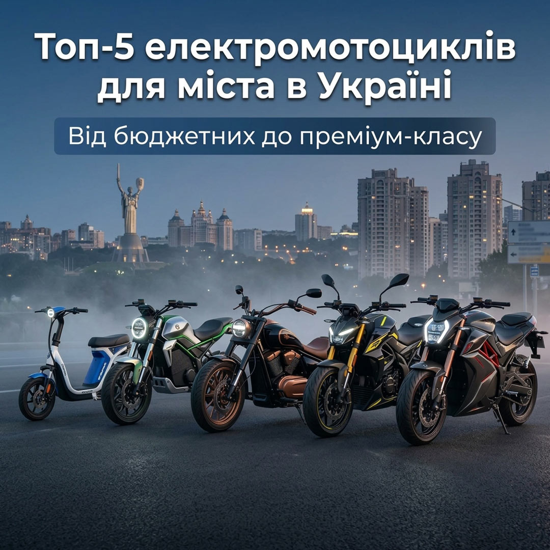 Топ-5 электромотоциклов для города в Украине: от бюджетных до премиум-класса
